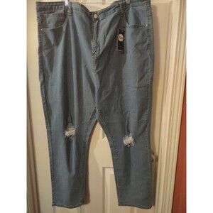 Boohoo Blue Jeans Plus Size 24 Distressed Knees